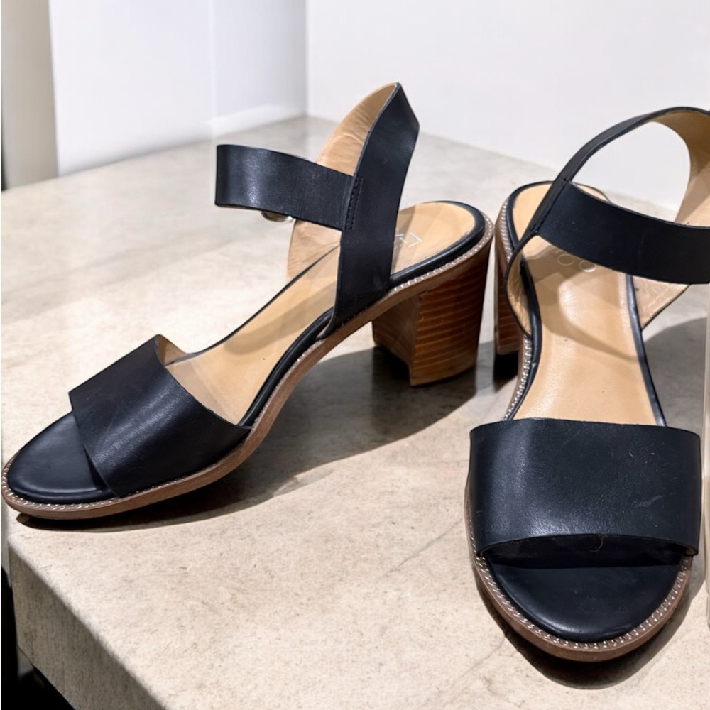 Franco Sarto Black Havana leather sandal